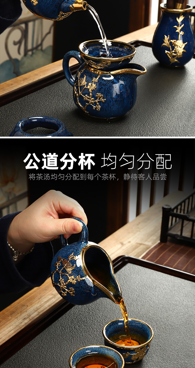 Recreational product an inset jades built lamp that kung fu tea set jingdezhen teapot home sitting room tureen tea cups