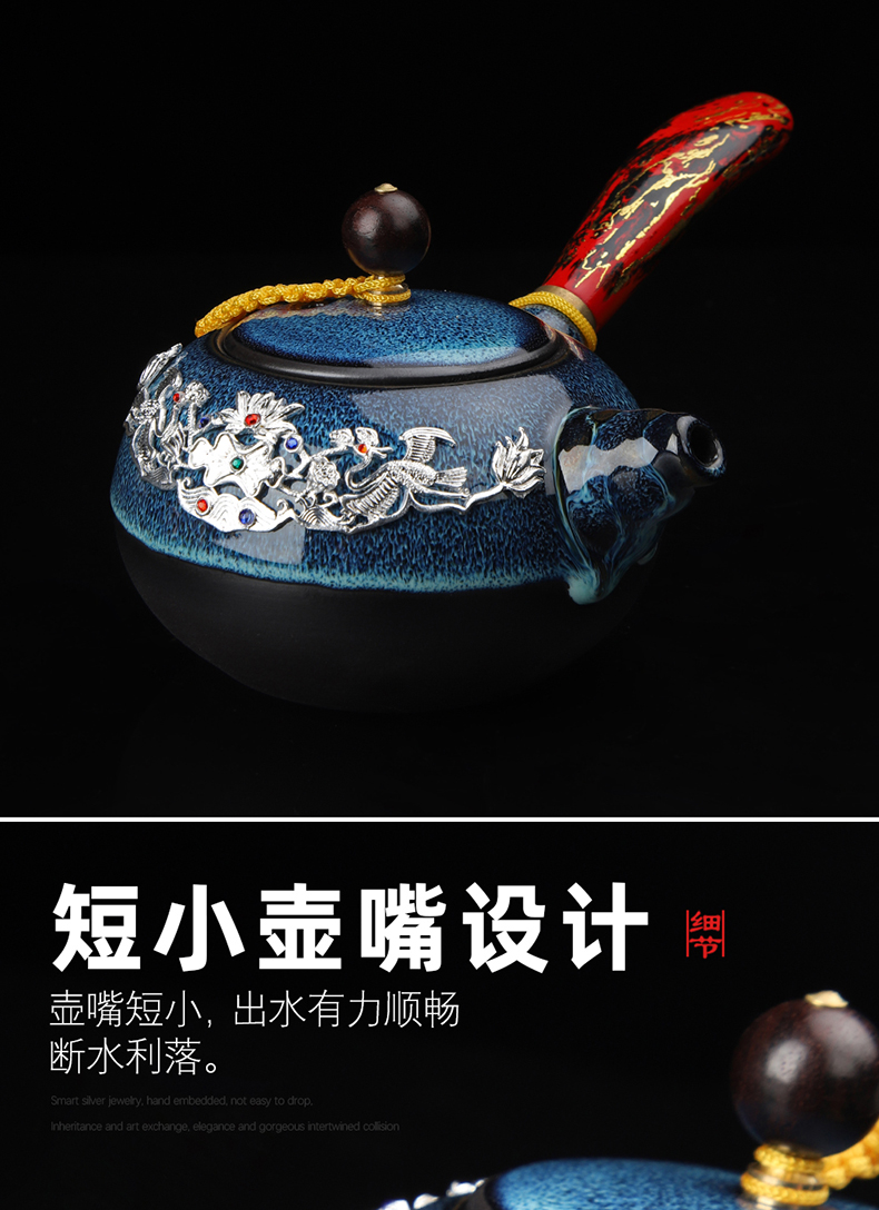 Recreation products built one variable was suit home office sitting room jingdezhen high - end gifts with silver cups