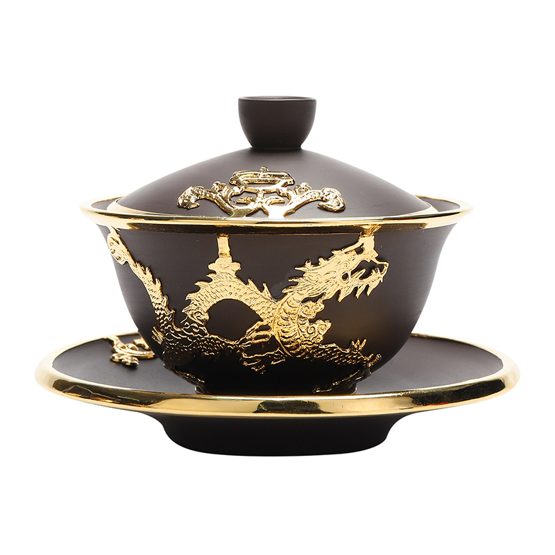 Recreational product three to an inset jades pure manual violet arenaceous tureen large cups kung fu tea tea tea tea bowl