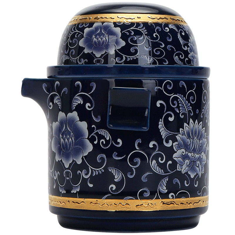 Recreational product witnessing kung fu tea set ceramic crack a pot of three home portable travel can be customized