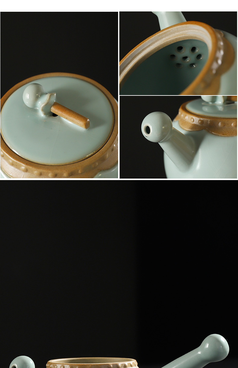 Recreational product upscale your up kung fu tea set incense ashes tire ceramics slicing teapot teacup household gift for