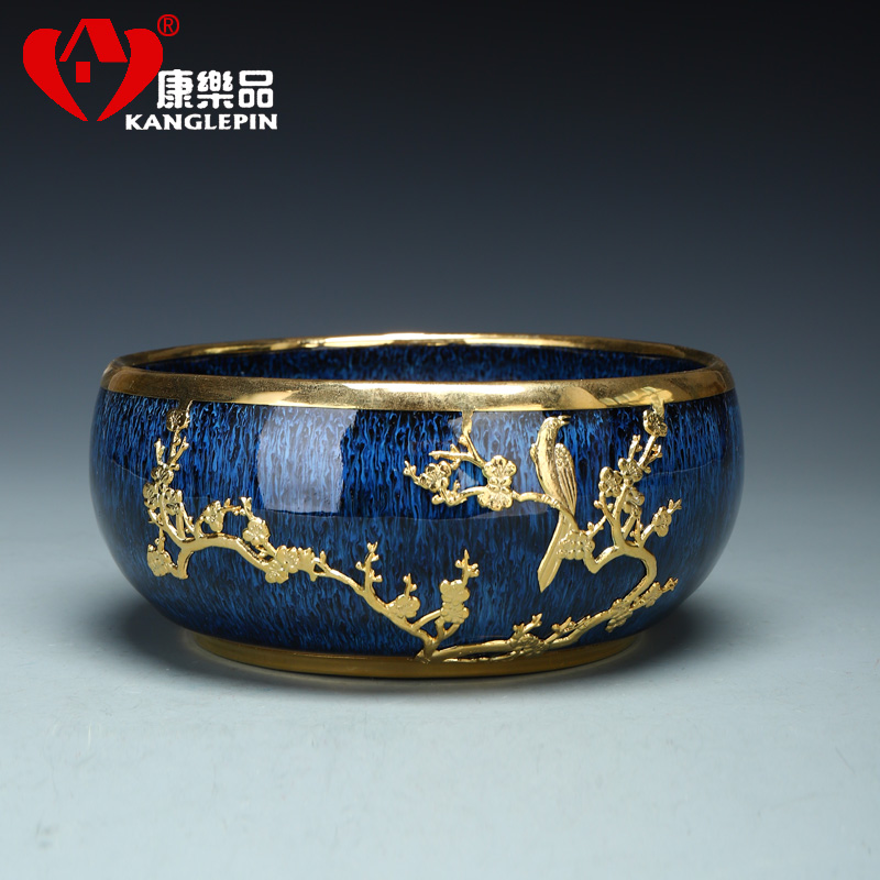 Recreation jingdezhen an inset jades large tea wash to wash drawing household ceramics kung fu tea set water in a writing brush washer meng slag