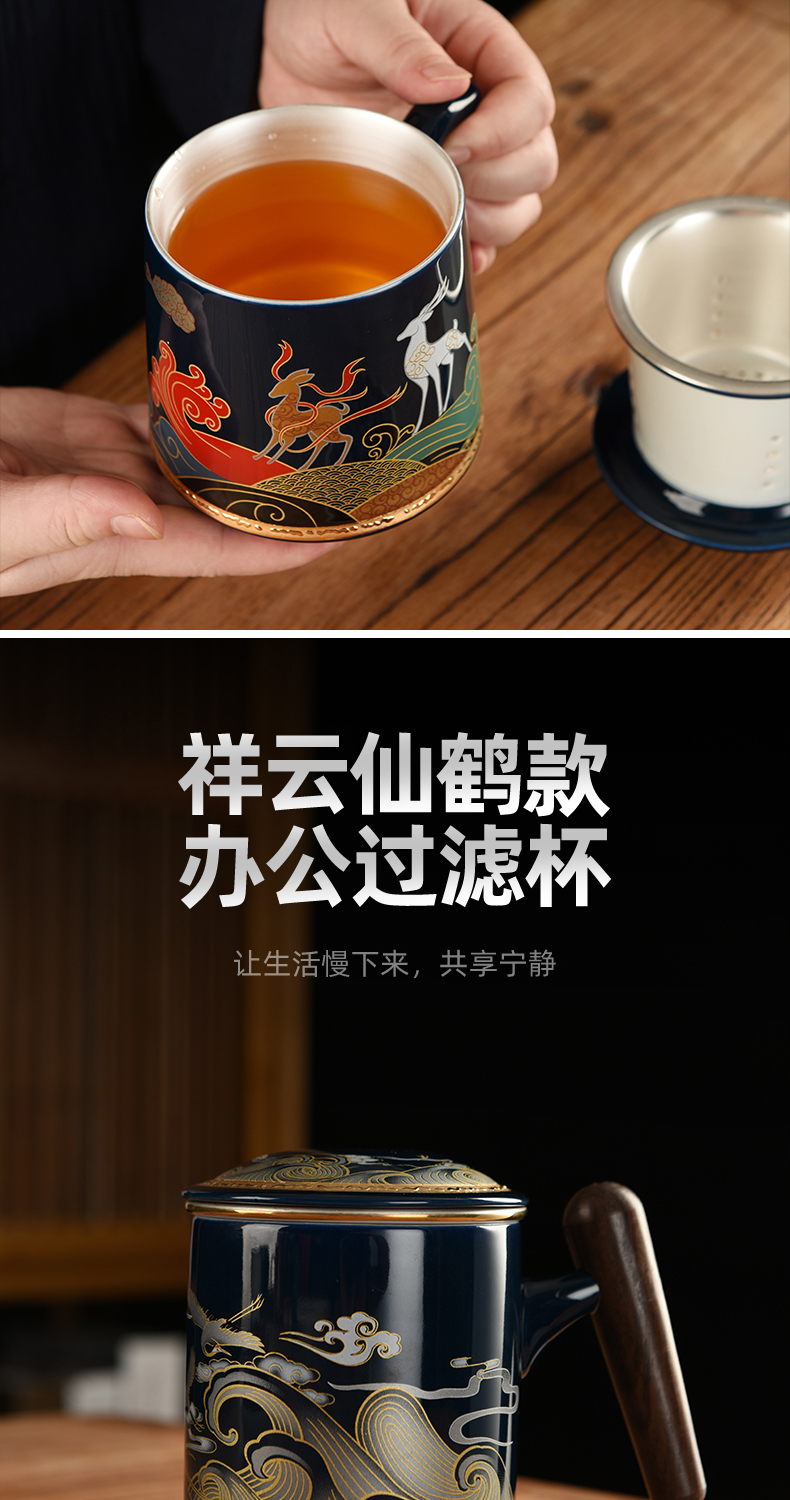 Recreation to both wind tide ceramic keller with GaiLiu silver bladder boss a cup of tea tea tea set