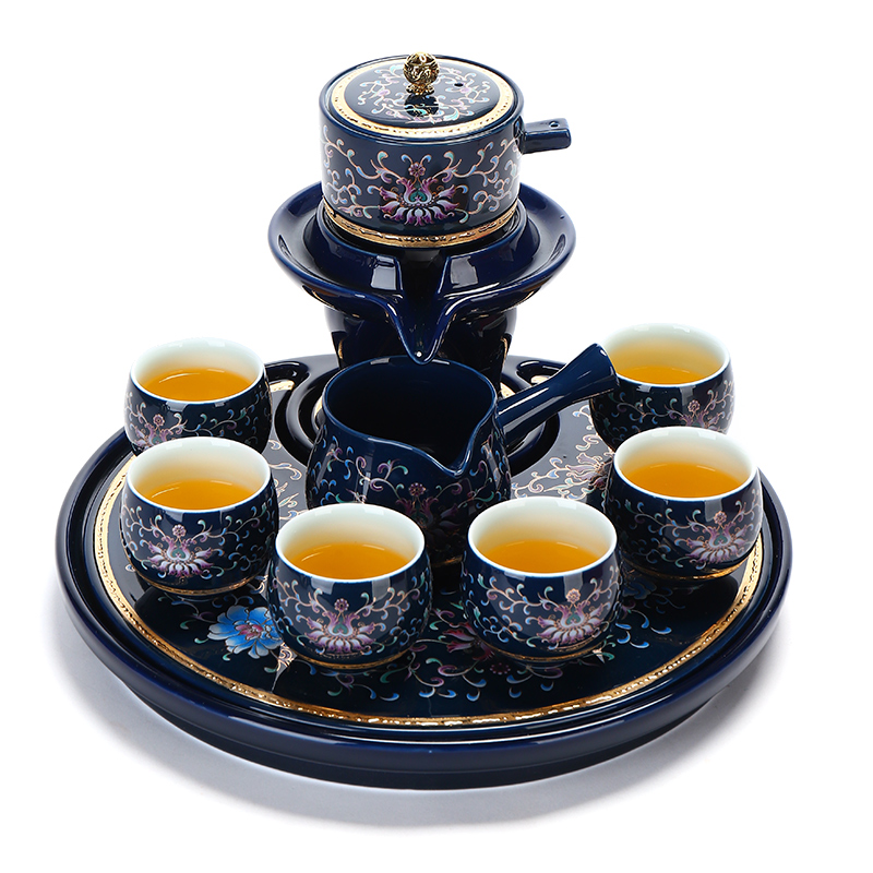 Recreational product automatic tea sets jingdezhen coppering. As silver tea set home stone mill lazy kung fu tea tea cup