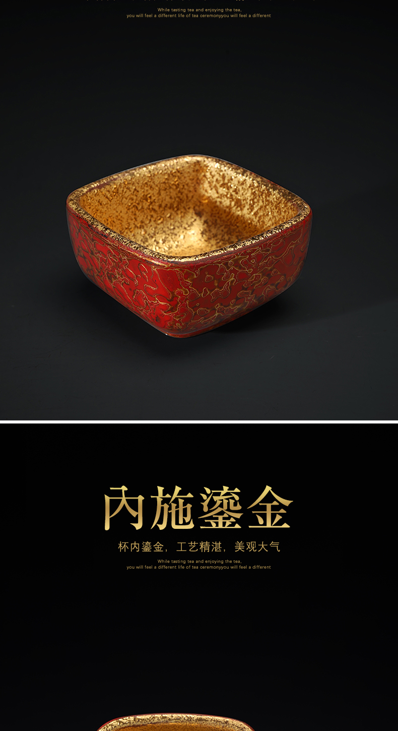 Recreational product gold lacquer tea set of the big cup pure manual violet arenaceous jinzhan master cup single CPU ceramic kung fu tea cups