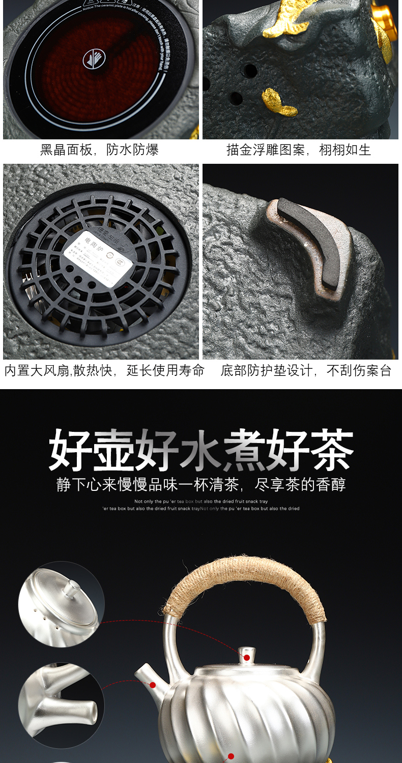 Recreational product office ceramic electric TaoLu home outfit coppering. As silver teapot high - capacity pot, kettle boil tea stove to girder