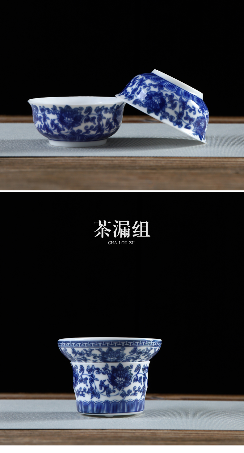 Recreation article 13 inches of a complete set of tea tray ceramic household suit kung fu tea pot saucer double circular Chinese style