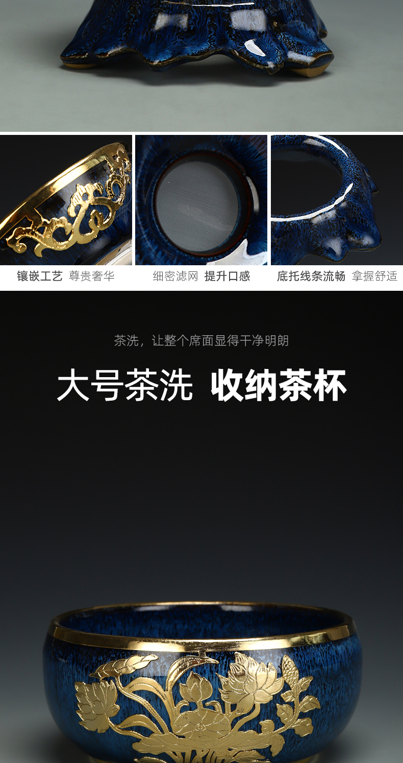 Recreational product an inset jades built lamp that kung fu tea set jingdezhen teapot home sitting room tureen tea cups