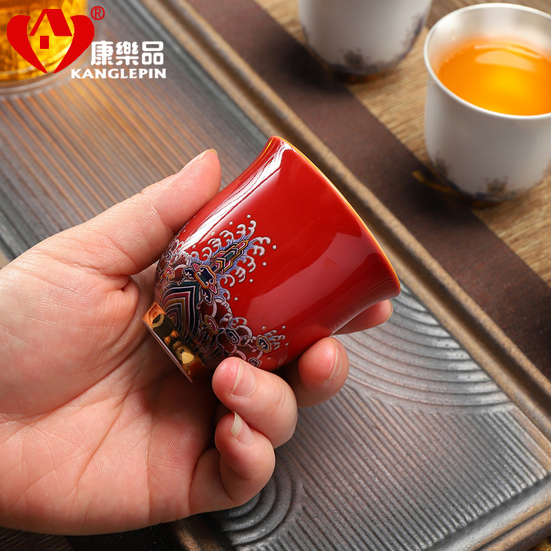 Recreational product ceramic gold colored enamel coppering. As silver cups manual small sample tea cup glass sheet fullness of household utensils