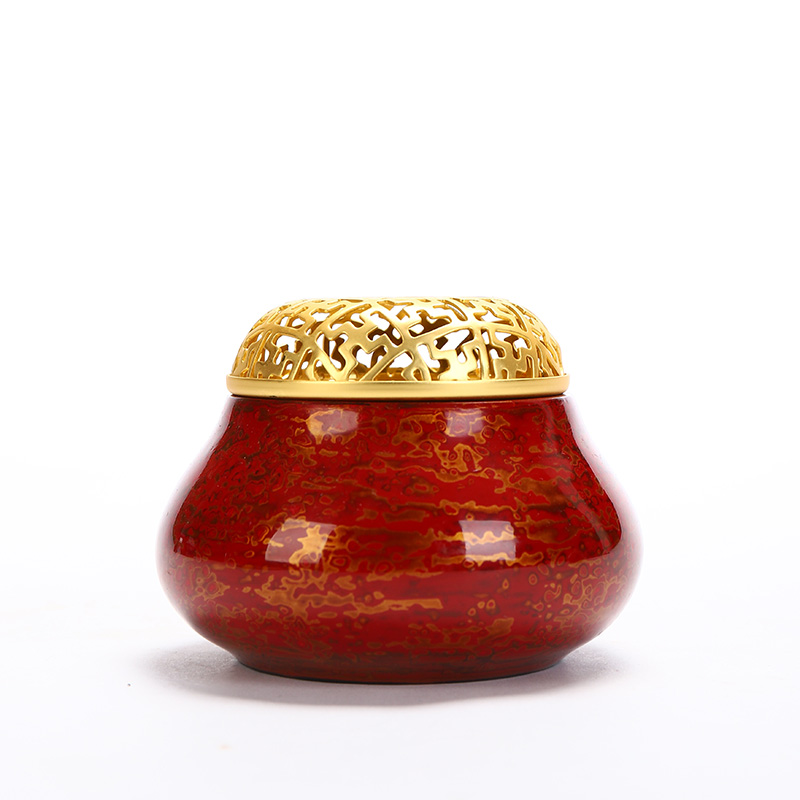 Recreational product big lacquer there are portable Chinese trumpet censer household ceramics sandalwood disk present zen furnace