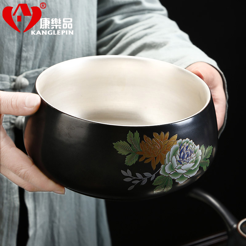 Recreational product silver wash to the ceramic tea set 999 tea tea taking simple Chinese washing water jar kung fu tea accessories household