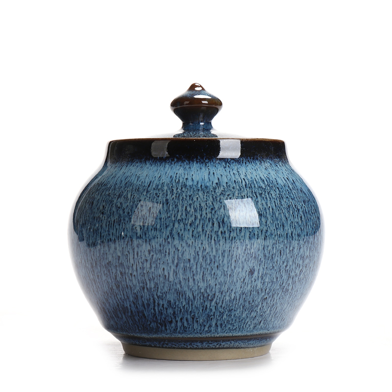 Recreation products built red glaze coppering. As the silver ceramic tea pot small obsidian seal pot tea storage tanks