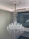 French-Style Duplex Living Room Crystal Chandelier, Open-Air Staircase Long Chandelier, European-Style Luxury Villa Lobby Wedding Lighting