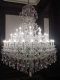 Crystal Chandelier in the Living Room of a Duplex House, Luxurious and Grand Staircase Chandelier in a Villa, European-Style Mezzanine Hotel Lobby Light