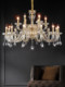 Light Luxury Chandelier, High-End Living Room Lamp, Simple and Atmospheric Bedroom and Dining Room Lamp, European Style All-Copper Egyptian Imported Crystal Lamp