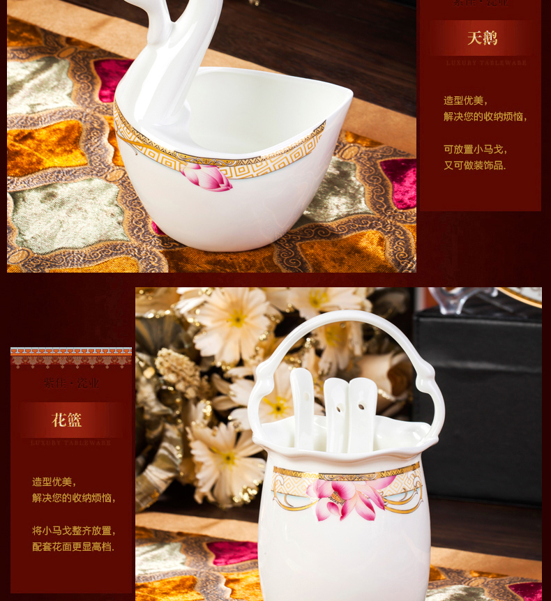 Jingdezhen ceramic purple ipads porcelain tableware suit better industry dishes home dishes chopsticks dishes free collocation