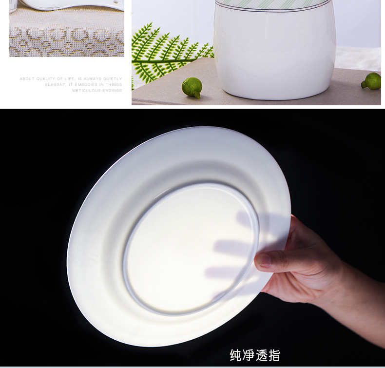 Dishes suit household jingdezhen ceramic tableware suit Dishes household portfolio Die creative use chopsticks to eat your job