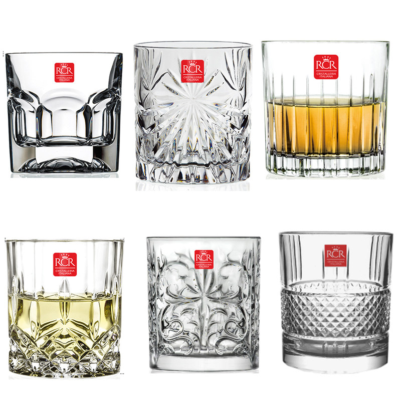 Import Italy RCR transparent glass whisky cup foreign wine glass Juice Cup heat-resistant water glass beer mugs