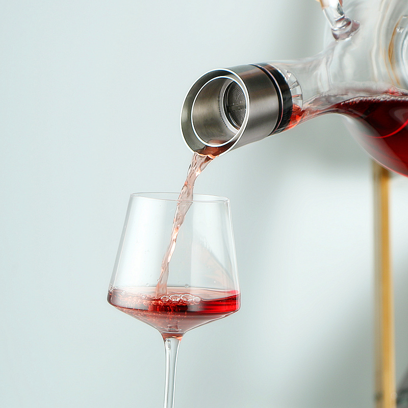 decanter red wine suit household european waterfall type fast wine filtration crystal glass wine separator pot