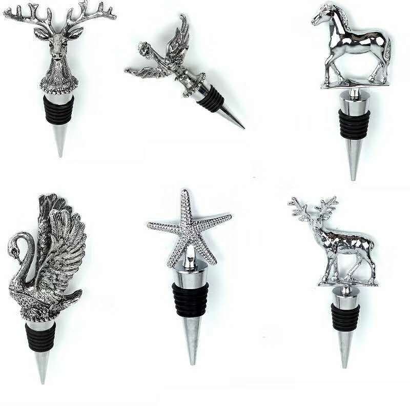 Home Red Wine Stopper Seals Refreshing Wine Cork Deer Head Wine Bottle Cap Creative Animal Wine Stopper Pendulum