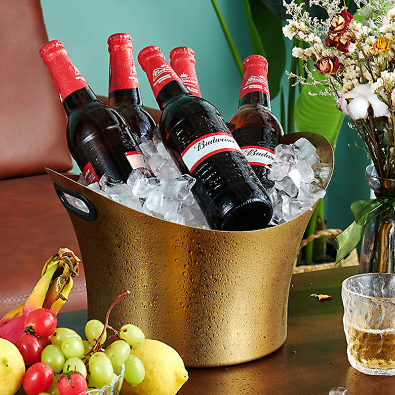 Large Capacity Stainless Steel Ice Bucket Eurostyle Fragrant Ice Bucket Bar Ktv Ice Cubes Bucket Home Beer Barrel Accessories Hem
