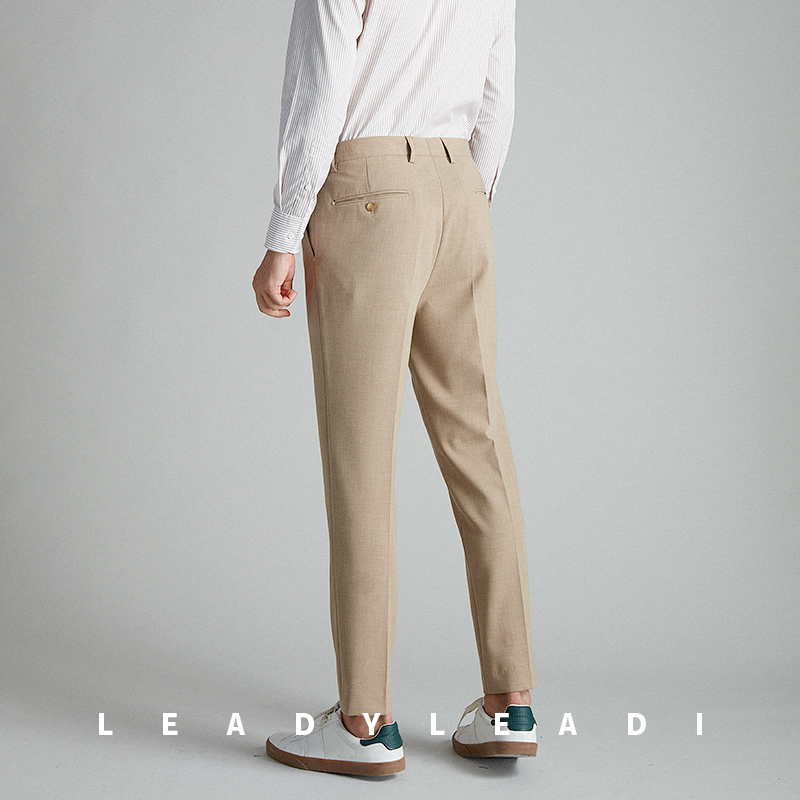 Leqi 2020 autumn new thin male slim trousers Korean version of the trend business casual straight trousers 183