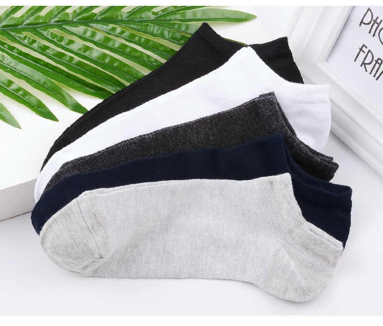 Bít tất nam Thuyền vớ cotton Cotton Lava Mùa hè Cotton thoáng khí Vớ mùa hè Siêu mỏng màu trắng Vớ nam - Vớ bông vớ adidas