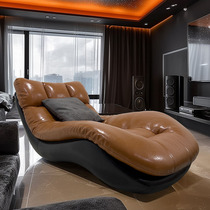 Home theater lying sofa audio-visual entertainment game light luxury high-end single mansion leather lazy leisure chair