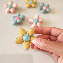 Small flower bag accessories Mori girl with small cotton and linen flower brooch cute little flower Japanese-single shot not hair