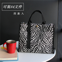 Inclinable Satchel With Lunch Box Handbag a4 File Bag Lunchbox Lunchtime Meal Kit Bag Large Capacity Spotted Maple Cross
