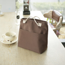 Bento bag Lunch box bag portable mommy bag insulation bag Hand bag Corduroy lunch belt rice bag Canvas shopping bag