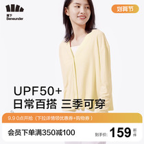 Under the banana spring cardigan cool feeling UV-proof breathable sunscreen clothing womens spring and summer long sleeve Joker sunscreen short coat