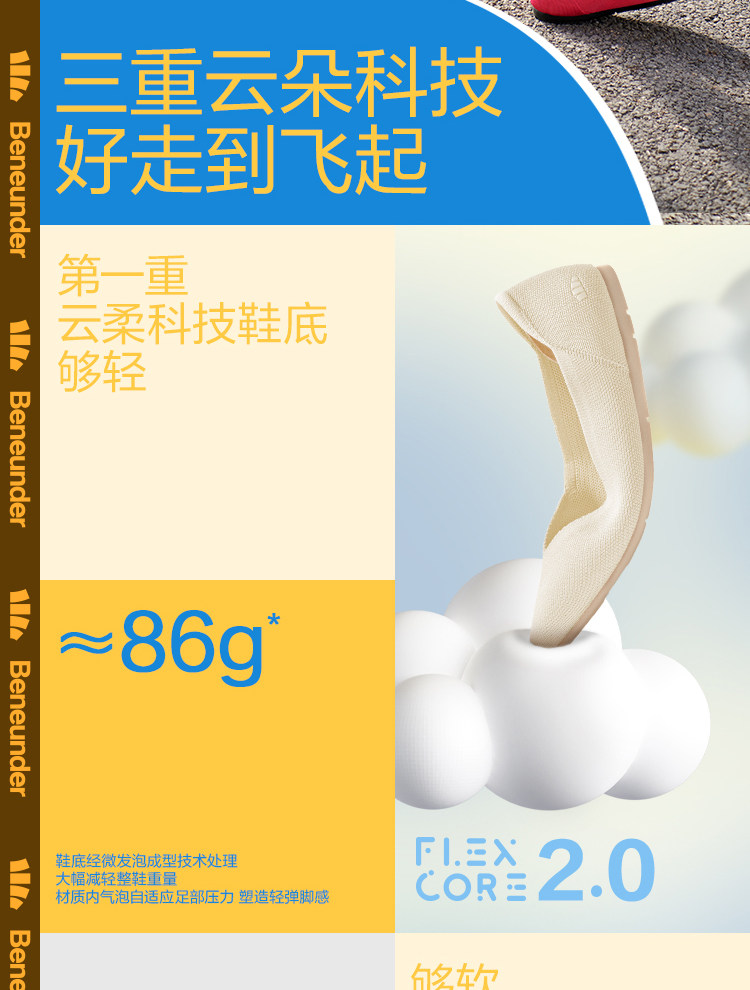 Beneunder 蕉下 女式浅口软底单鞋 天猫优惠券折后￥169包邮（￥269-100）多色可选