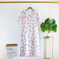 Креповый воротник-грибок, юбка с короткими рукавами, белая основа, розово-лимонный