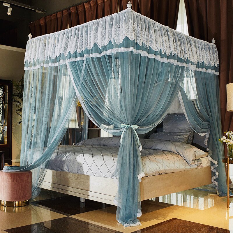 Summer Nets Red Triple Doors Mosquito Nets Home Encryption Minimalist Modern Princess Wind Floor Stents 1 8m Meters Bed Veins