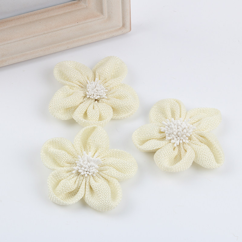 Wedding decorated with many kindergarten handicraft diy decoration process imitation of linen flower cloth shoes and cap DIY decoration flower