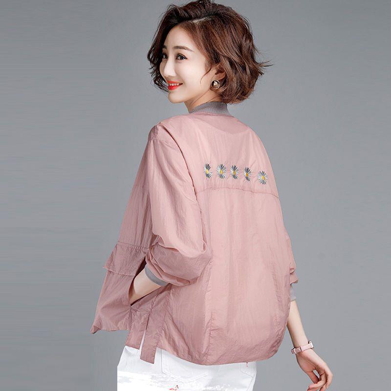 Easiest for Match Style with Eyes Closed! Sun Protection Clothing for Women, Thin Large Size Spring and Summer Embroidered Loose Daisy Breathable Jacket Easiest for Match Style with Eyes Closed! Sun Protection Clothing for Women, Thin Large Size Spring and Summer Embroidered Loose Daisy Breathable Jacket