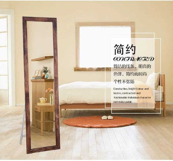 Gương gỗ thay đồ sàn treo âm thanh nổi đơn giản phòng gương hiện đại lắp gương di động - Gương gương trang trí phòng ngủ