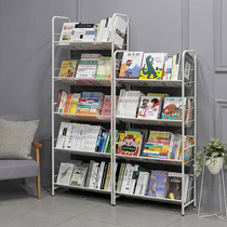 Children's Bookshelf Iron Storage Rack Student Picture Book Rack Bedroom Floor Large Capacity Multi-storey Bookcase Household Storage Rack