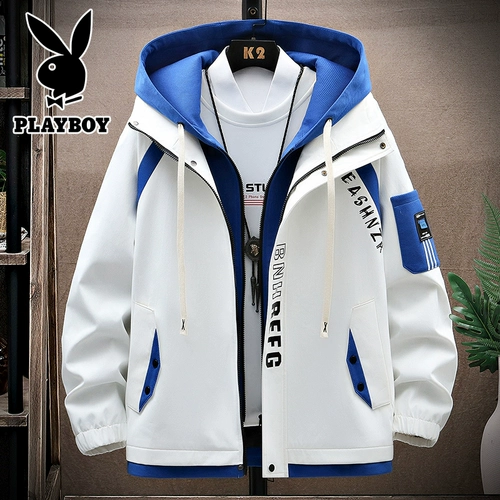 Playboy, демисезонная универсальная осенняя куртка для отдыха с капюшоном, оверсайз