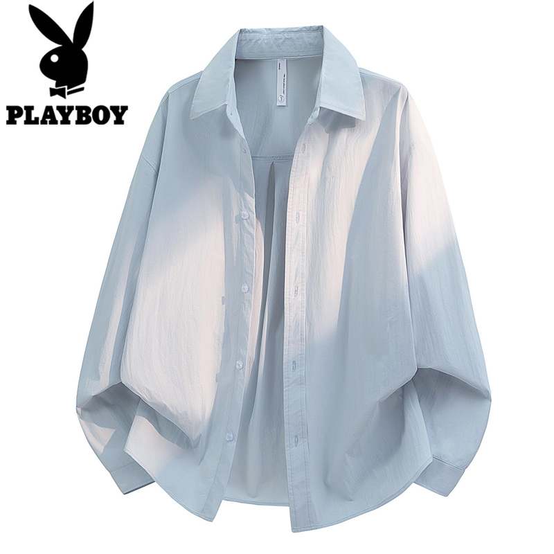 Ice Silk Cool Shirt Men's Long-Sleeved Summer Thin Sun Protection Jacket Casual Shirt 2026 New Spring & Fall Base Shirt