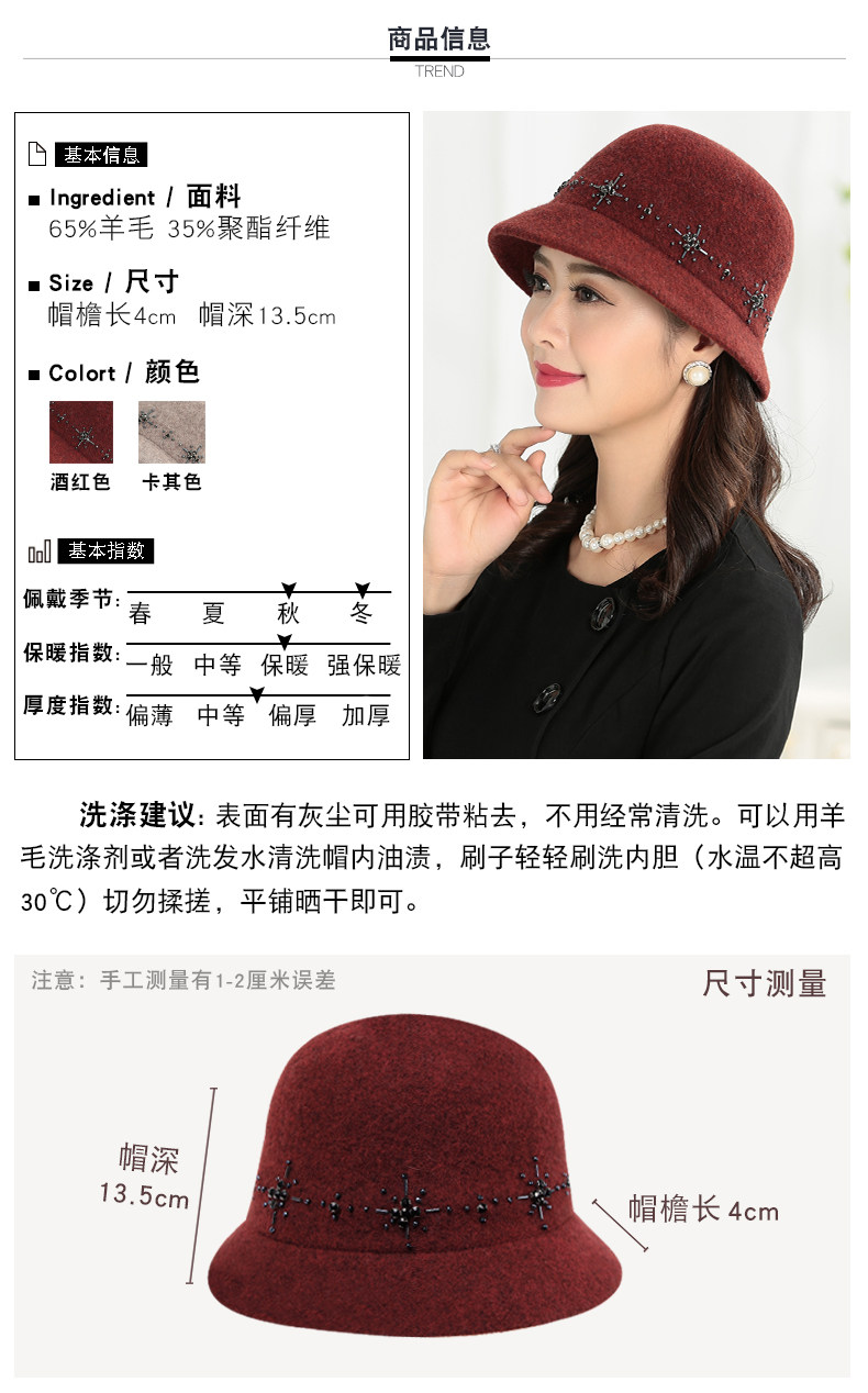 Chapeau pour femme en Melange de laine - Ref 3233470 Image 9