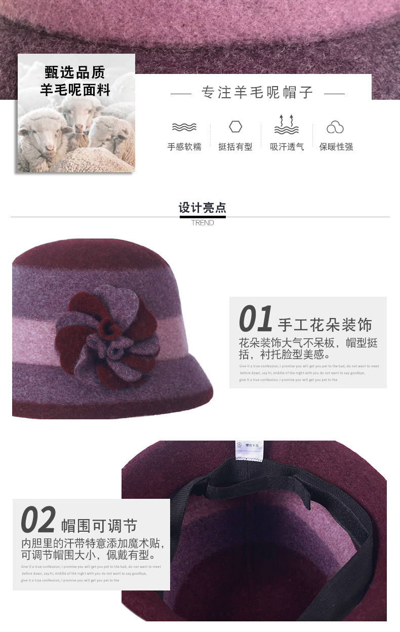 Chapeau pour femme en Poilue - Ref 3234022 Image 8