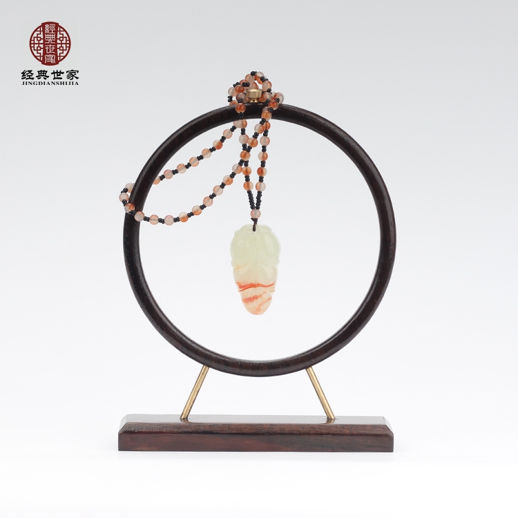 Ebony jade frame mahogany hanging jade frame solid wood hanging jade frame necklace jewelry frame display frame jade decoration frame