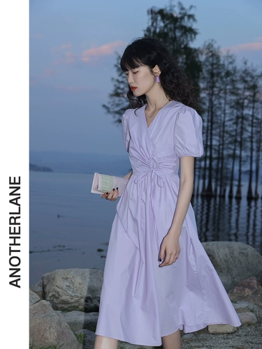 Летнее платье с рукавами, приталенный чай, А-силуэт