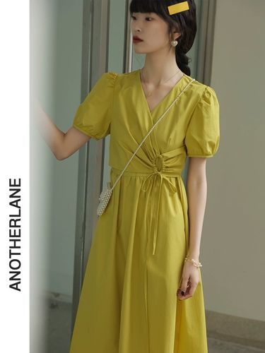 Летнее платье с рукавами, приталенный чай, А-силуэт