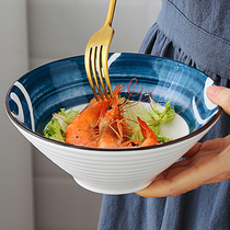 Net red 8-inch bucket Ogasawara Noodle Bowl Home ceramic Noodles Bowl Big noodle Bowl Japanese Noodle Bowl Noodle Bowl Horn Bowl