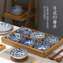Day style and wind 5 25 inches shallow bowl Home Ceramic Small Dish Bowls Green Flower Porcelain Dining Bowl of Dip Bowl Japan tableware