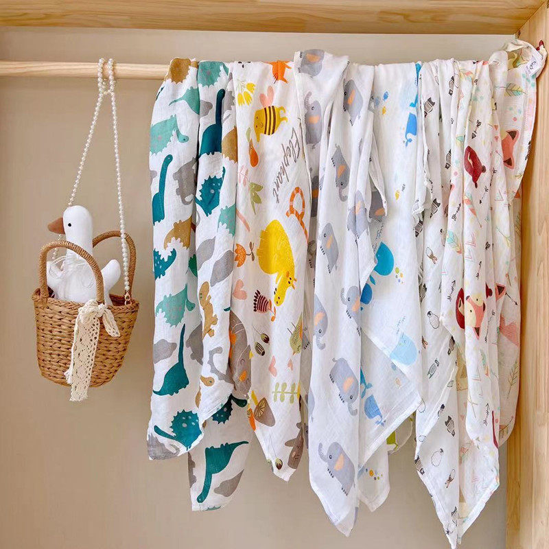 Newborn Swaddle Napkins Double Muslin Summer Slim baby cotton cotton cloth bath towels Blanket Air Conditioning Blanket Trolley Towels