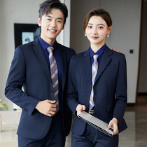 High-end professional suit suit female spring and autumn men and women with the same suit civil servant bank president formal overalls female